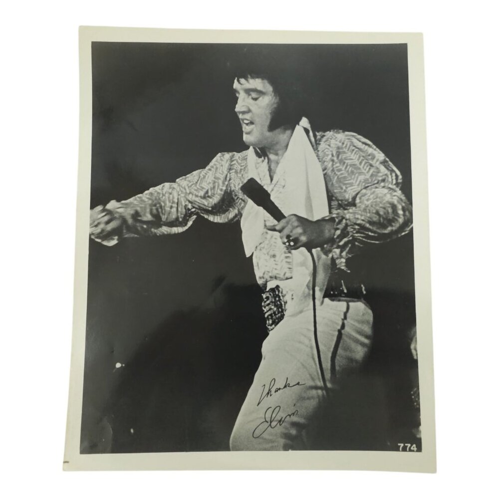 Elvis Presley 8x10 Glossy Photo Tulsa Ok June 20th 1972 Thanks Elvis 774